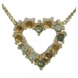 Christian Dior Rhinestone Heart Necklace