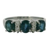 Platinum 1.60 ct Natural Sapphire & Diamond Ring