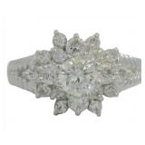 Platinum 1.01 ct Natural Round Diamond Ring