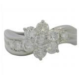 Platinum 1.00 ct Natural Brilliant Diamond Ring