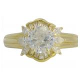 18k Gold 1.46 ct Natural Round Diamond Ring