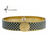 Talidara Wide Checkerboard Cuff Bracelet