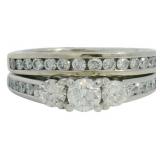 14kt Gold 1.40 ct Natural Diamond 2pc Bridal Set
