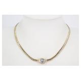 Christian Dior Rhinestone GP Necklace
