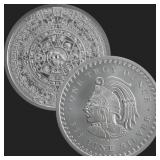 One Ounce: Aztec Calendar .999 Fine Silver Coin