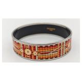 Hermes Enamel GM Silver Bracelet