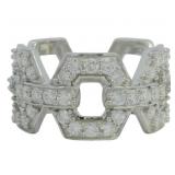 1.40 ct Hexagon Pave' Diamond Eternity Band