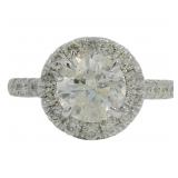 14k Gold 2.43 ct Natural Round Cut Diamond Ring