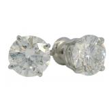 14k Gold 5.00 ct Round Lab Diamond Stud Earrings