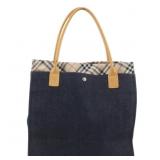 Burberry Nova Check Denim Handbag