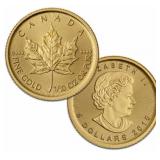 1/10 oz Gold Maple Leaf (Year Varies - Sealed)