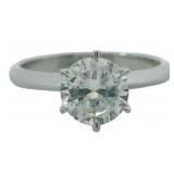 Platinum 1.15 ct Natural Diamond Solitaire Ring