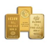 50 gram Gold Bar - Brand Varies ( No Card )