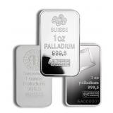 1 oz Palladium Bar - Brand Varies ( Not in Card )