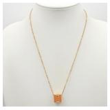 Hermes H-Cube Gold Necklace