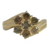 18k Gold 1.00 ct Fancy Brown Natural Diamond Ring