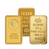 100 gram Gold Bar - Brand Varies ( No Card )