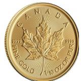 1/10 oz Gold Maple Leaf ( Year VAries - Sealed )