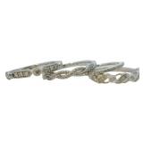 Gorgeous 2/3ct Natural Diamond Stackable Rings Set