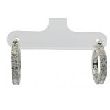 Brilliant 2.00 ct Lab VS Diamond Hoop Earrings