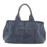 Prada Canapa Denim Tote Bag