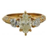 18kt Gold 1.30 ct Natural Diamond Ring