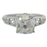 10k Gold 2.12 ct Cushion Cut Lab Diamond Ring