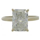 14kt Gold 3.04 ct Radiant Cut VS Lab Diamond Ring