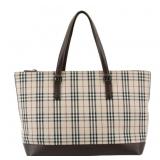Burberry Nova Check Canvas Tote Bag