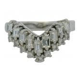 Platinum 3/5 ct Natural Brilliant Diamond Ring