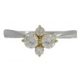 Platinum/18k Gold 1/2 ct Natural Diamond Ring