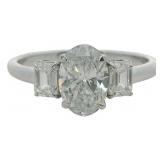 10kt Gold 1.50 ct Oval VS Lab Diamond Ring