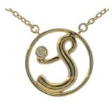 Elegant Diamond Accented "&" Pendant Necklace
