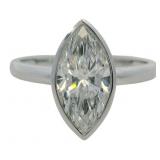 10k Gold 2.00 ct Bezel Set Lab Diamond Ring