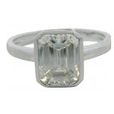 10k Gold 2.00 ct Bezel Set Lab Diamond Ring