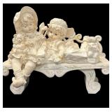 10 x 13 ï¿½ Resin Children on Bench