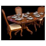 Estate Henredon Pedastool Table And 4 Chairs
