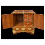 Vintage Korean Tansu Style Burl Walnut Cabinet