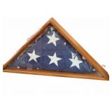 USA FLAG in Memorial Case