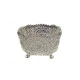 Vintage Footed Square Crystal Bowl