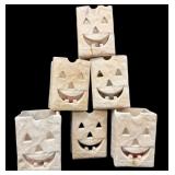 (6) Ceramic Jack-O-Lantern Votive Holder