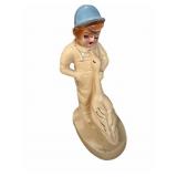 Chalkware Boy in Cap wï¿½ Goose