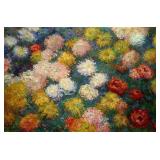 Chrysanthemums Giclee Canvas by Claude Monet