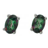 Natural 1.00 ct Oval Mystic Topaz Stud Earrings