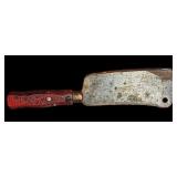 Vintage Borad Meat Cleaver w/ Wood Handle