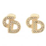 Christian Dior CD Logo Clip-on Earrings
