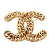 Chanel Coco Chain Gold Brooch
