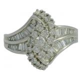 Platinum 1.00 ct Natural Brilliant Diamond Ring