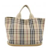 Burberry Check Pattern Tote Bag