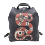 Gucci Leather Snake Print Backpack